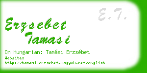 erzsebet tamasi business card